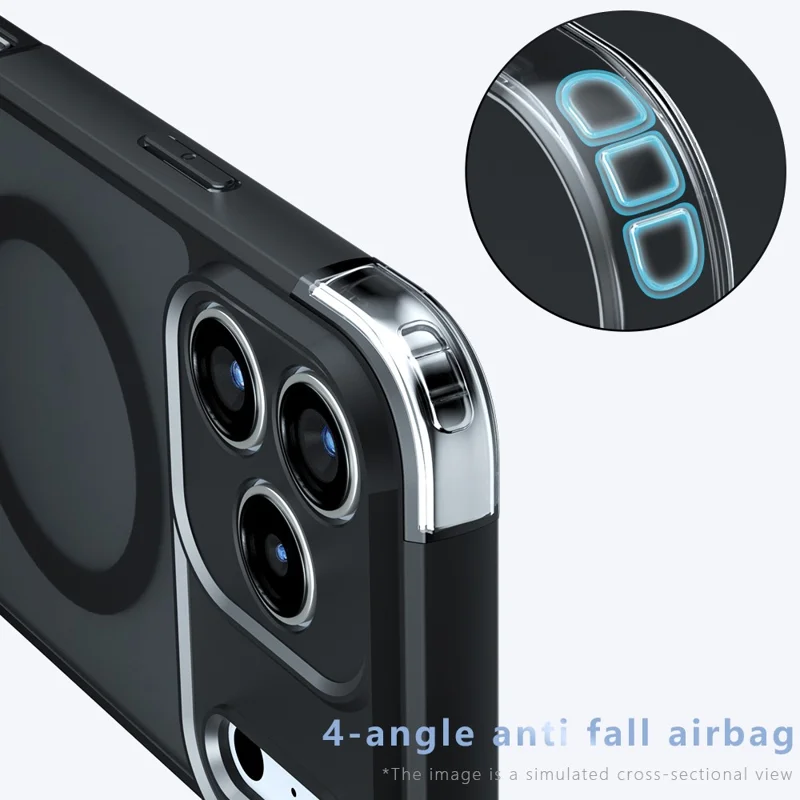 Capa para iPhone 17 Pro Compatível com MagSafe TPU+PC Capa de Celular Fosca