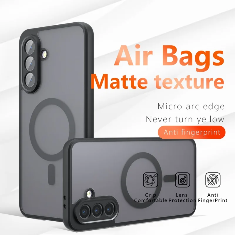 Capa para Samsung Galaxy A35 5G Compatível com MagSafe TPU+PC Acabamento Fosco