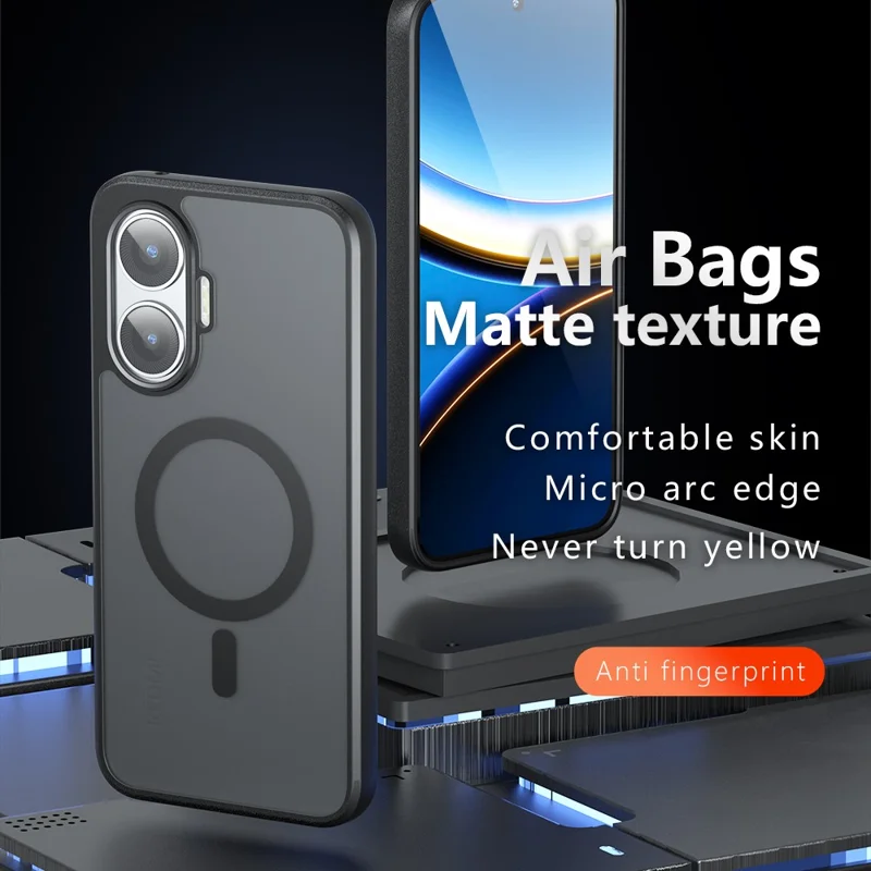 Capa Fosca para Xiaomi Redmi Turbo 4 Pro 5G / Poco F7 5G Compatível com MagSafe TPU+PC para Celular