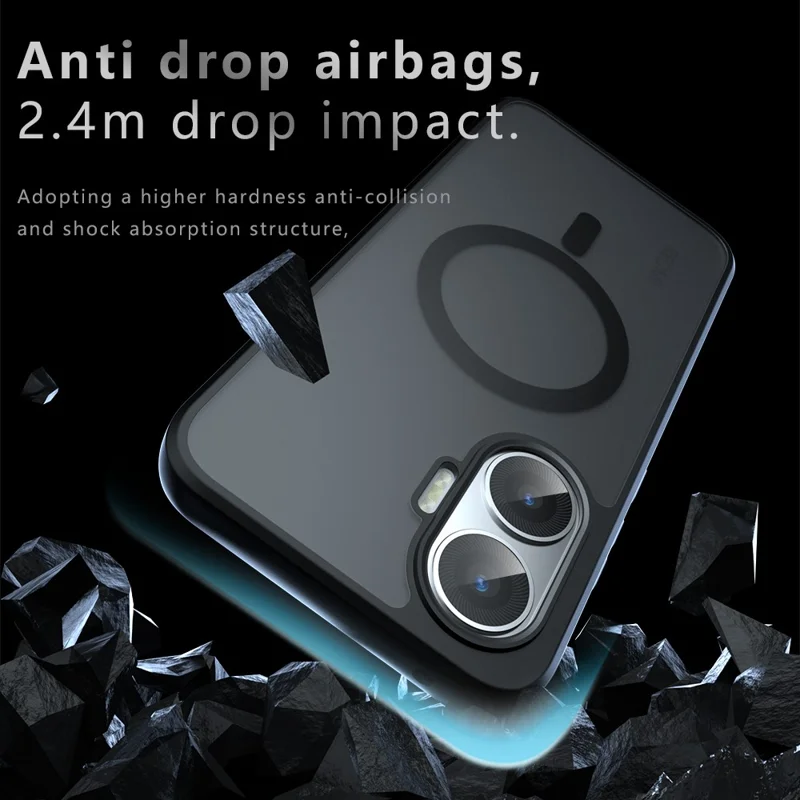 Capa Fosca para Xiaomi Redmi Turbo 4 Pro 5G / Poco F7 5G Compatível com MagSafe TPU+PC para Celular