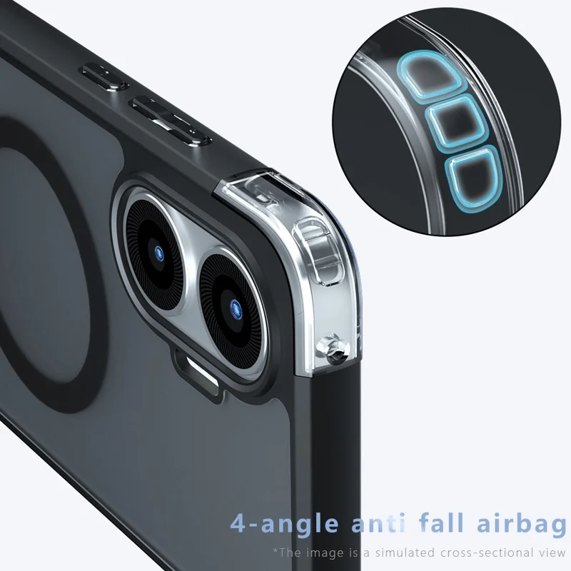 Capa Fosca para Xiaomi Redmi Turbo 4 Pro 5G / Poco F7 5G Compatível com MagSafe TPU+PC para Celular
