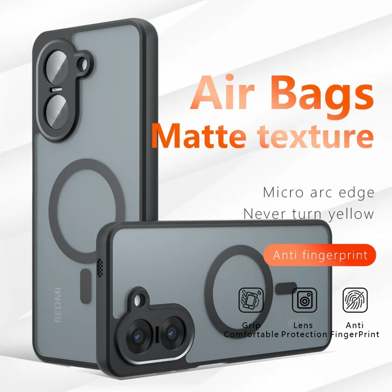 Matte Case for Xiaomi Redmi A5 4G (171.7mm) / Poco C71 4G Compatible with MagSafe TPU+PC Phone Cover