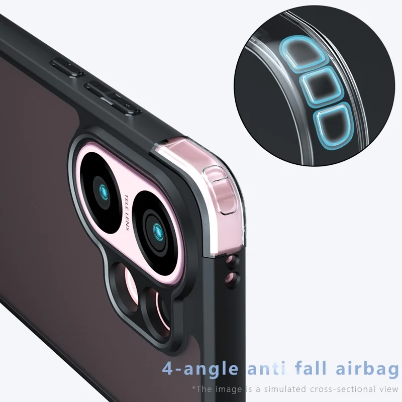 Für vivo S30 5G Hülle Skin-Touch TPU + PC Matt Handyhülle, Transparent Schwarz