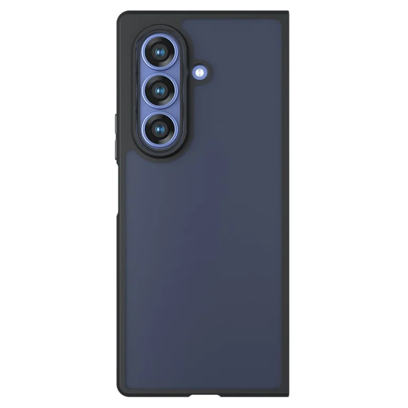 Für Samsung Galaxy Z Fold7 5G Hülle Haptik TPU + PC Matter Telefonschutz, Transparent Schwarz