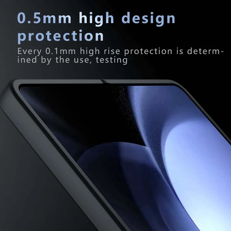 Für Samsung Galaxy Z Fold5 5G Hülle Skin-Touch TPU + PC Matte Handyhülle, Transparent Schwarz