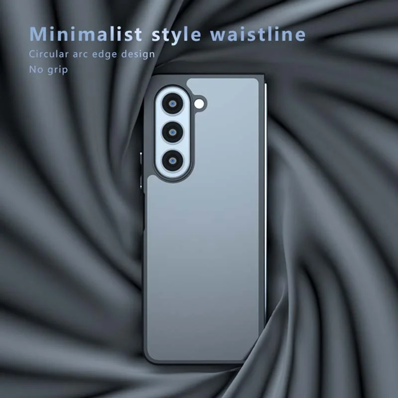 Für Samsung Galaxy Z Fold5 5G Hülle Skin-Touch TPU + PC Matte Handyhülle, Transparent Schwarz
