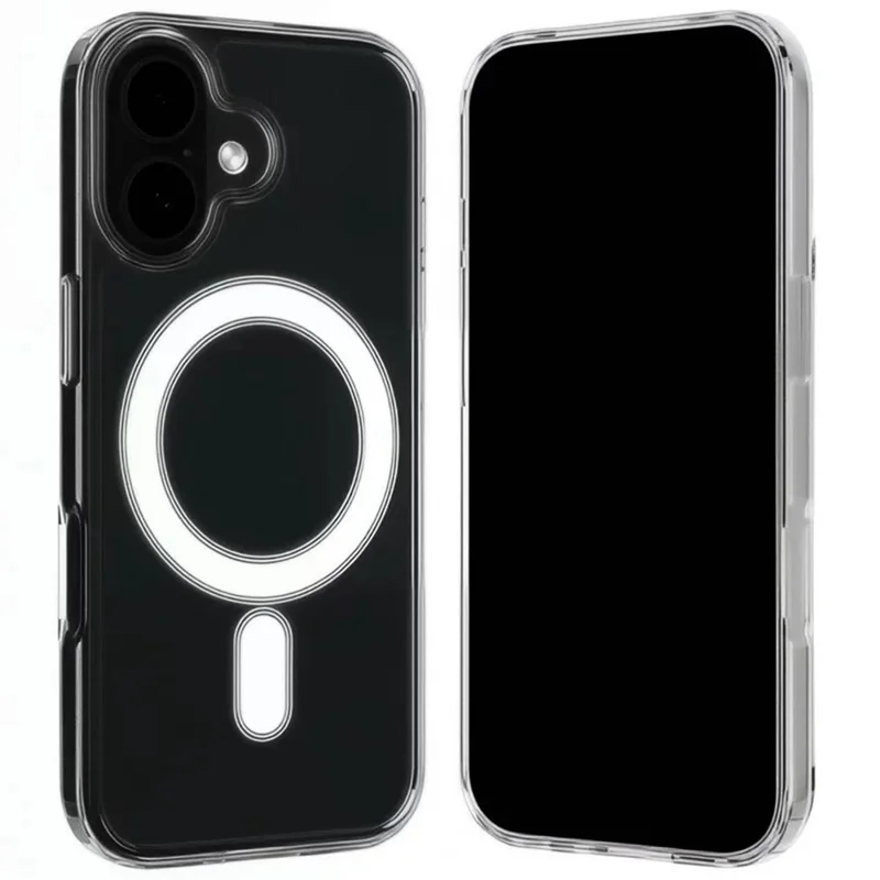 WANLONFENG LM1 Series For iPhone 17 Clear Case Compatible with MagSafe with 2Pcs Screen Films (Big Lens Hole)