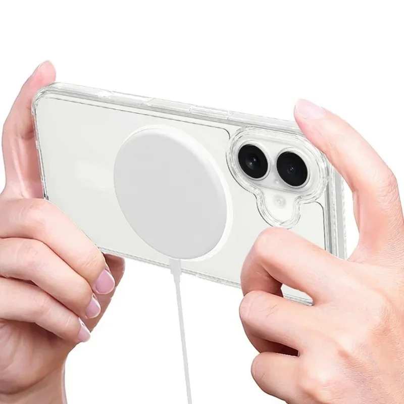 WANLONFENG LM1 Series For iPhone 17 Clear Case Compatible with MagSafe with 2Pcs Screen Films (Big Lens Hole)