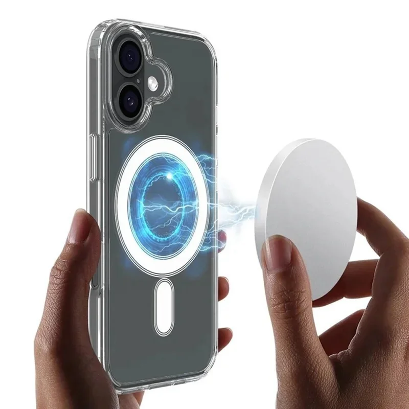 WANLONFENG LM1 Series For iPhone 17 Clear Case Compatible with MagSafe with 2Pcs Screen Films (Big Lens Hole)