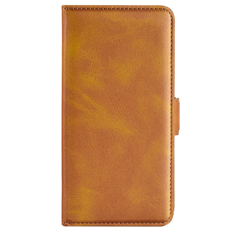 Pour Samsung Galaxy S23 Support Portefeuille Couverture de Téléphone Portable Texture de Veau PU le Cuir Double Fermoir Magnétique - Jaune