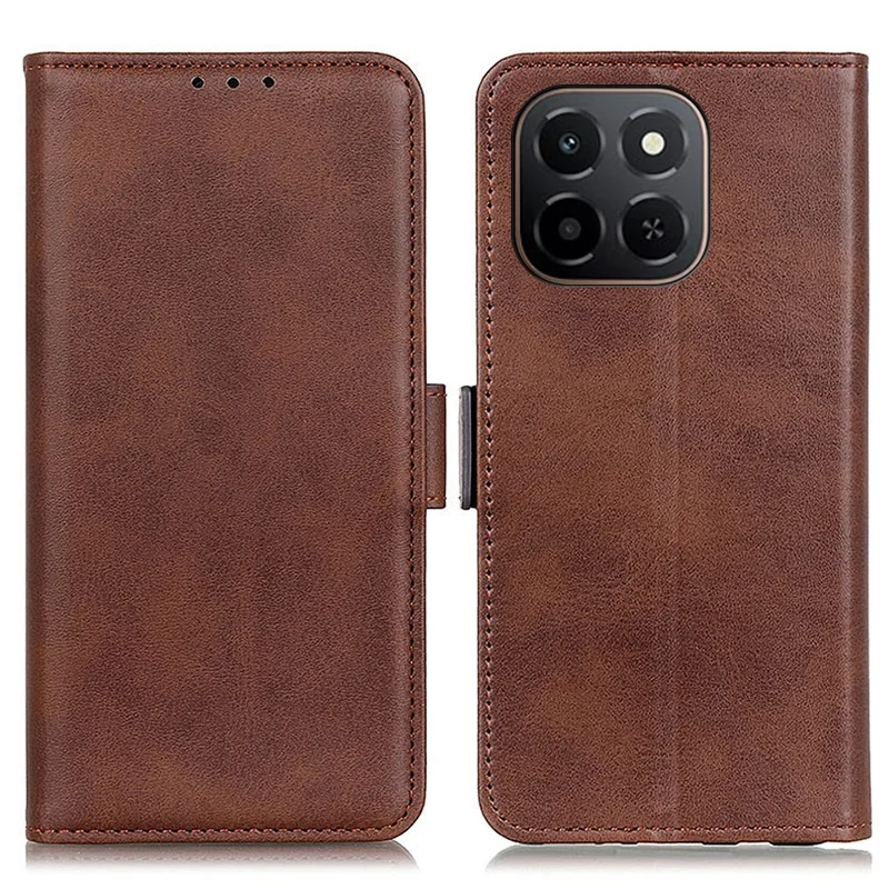Cover per Honor X6c 4G con Supporto in Pelle di Vacchetta - Marrone