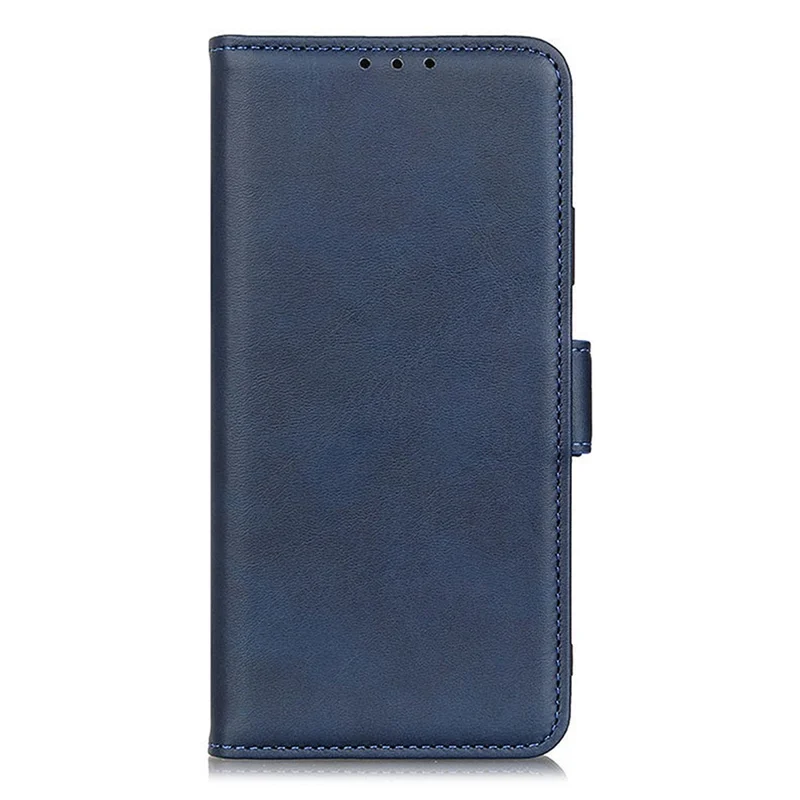 Voor Honor X6c 4G Hoesje Stand Koeienhuidstructuur PU Leren Telefoonhoes - Blauw