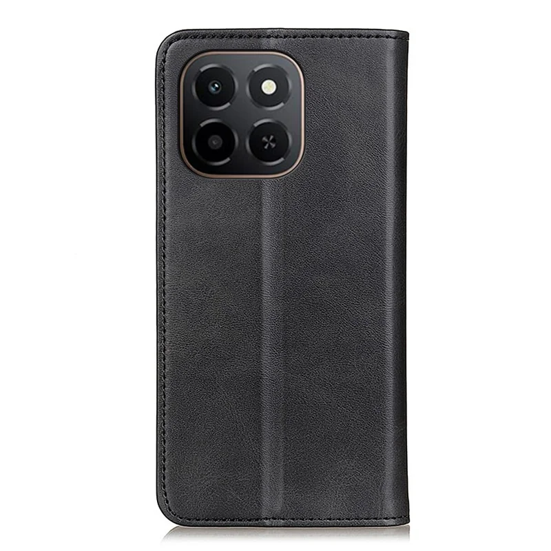 Per Honor X6c 4G Custodia in pelle spaccata Flip Wallet Cover per telefono - Nero