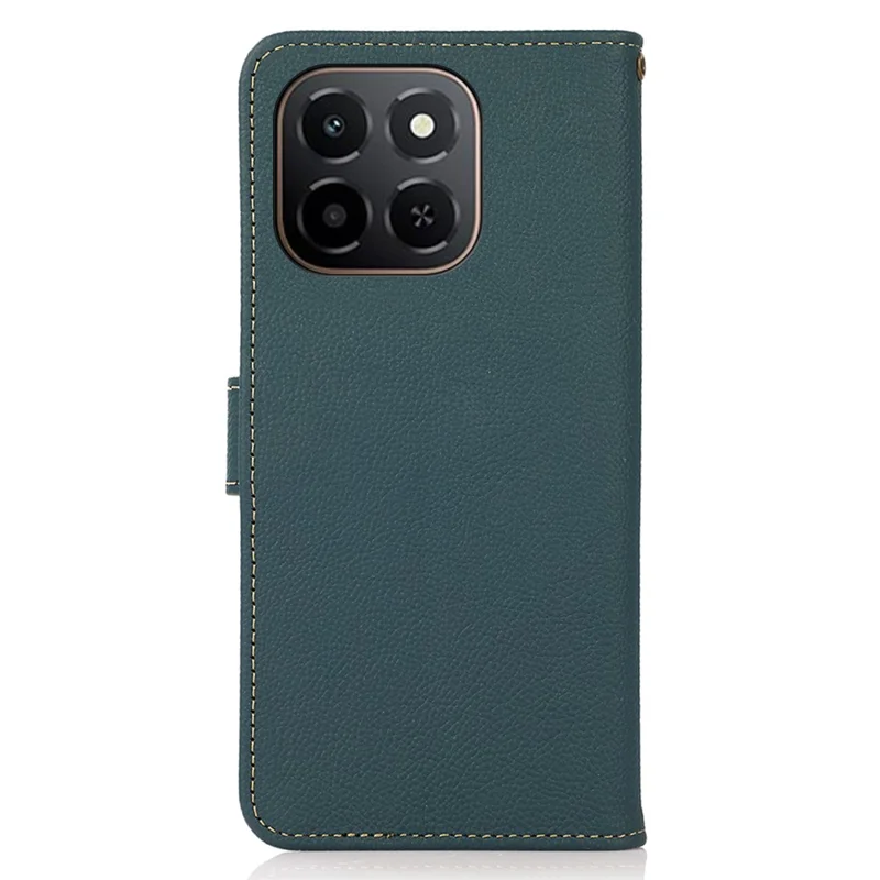 KHAZNEH für Honor X6c 4G Hülle aus echtem Rindsleder Brieftasche Handyhülle - Grün