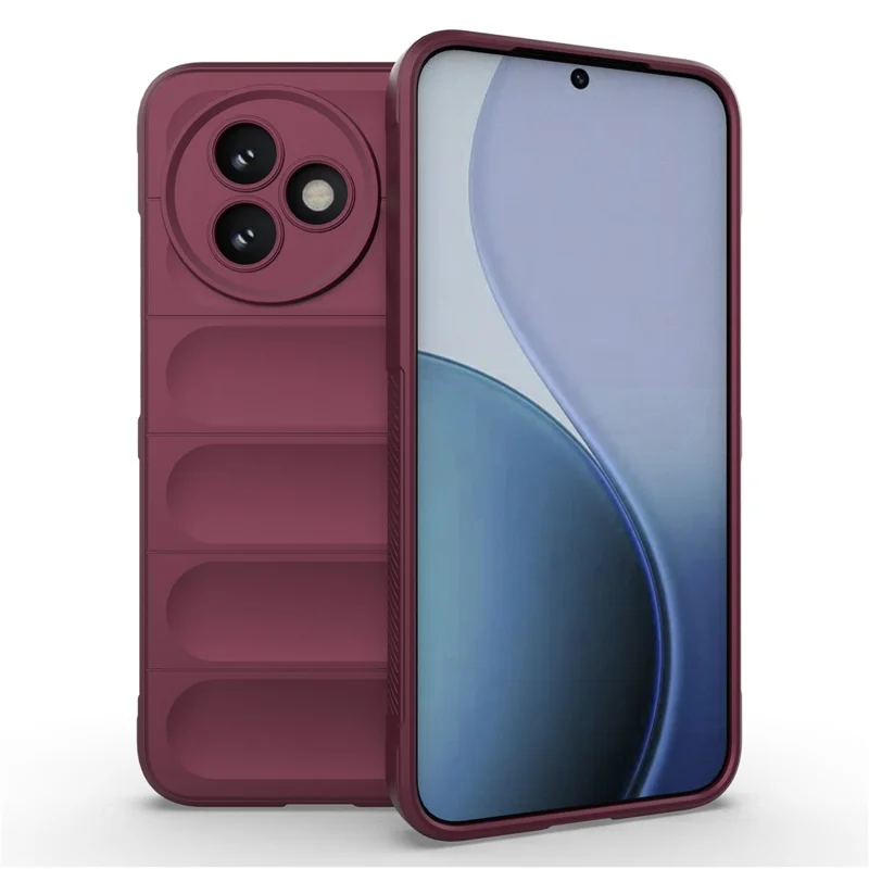 Cover per Xiaomi Redmi K80 Ultra 5G Antiurto Morbido TPU Custodia Posteriore Robusta - Rosso Vino
