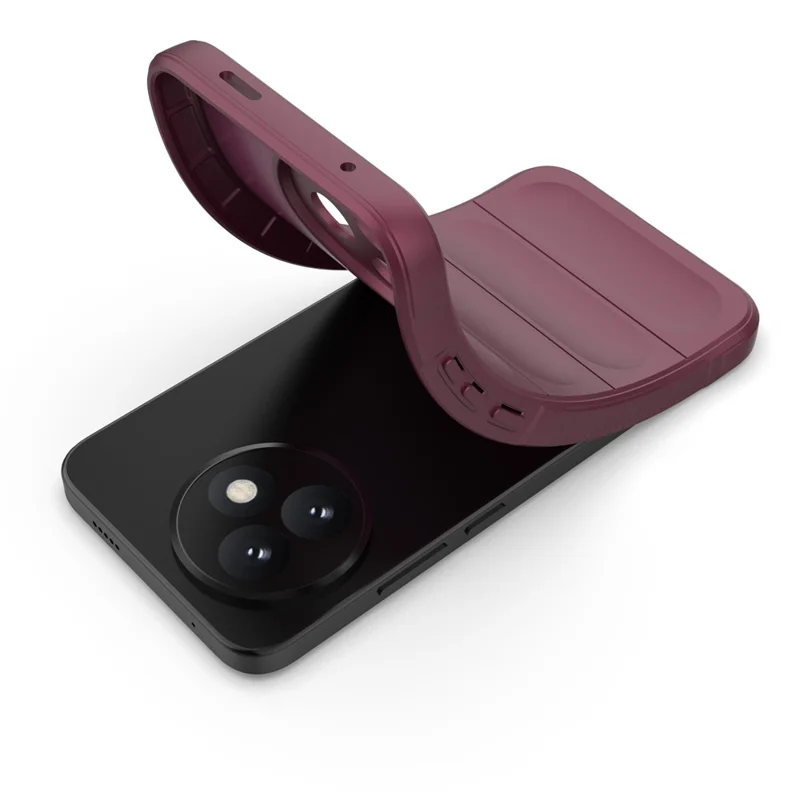 Cover per Xiaomi Redmi K80 Ultra 5G Antiurto Morbido TPU Custodia Posteriore Robusta - Rosso Vino