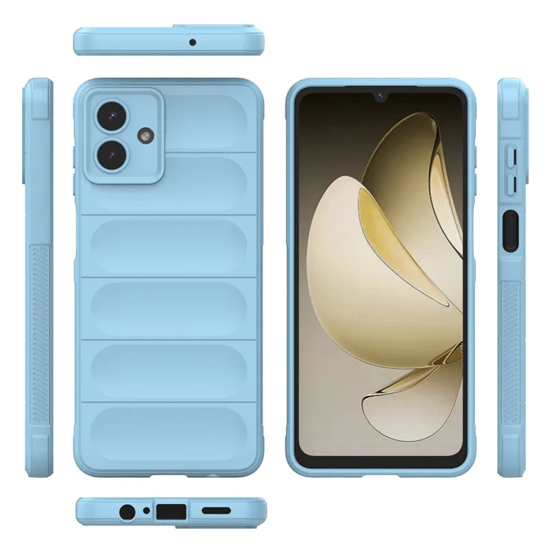 For Samsung Galaxy A07 5G / A07 4G Case Anti-Drop Soft TPU Rugged Phone Back Cover - Baby Blue