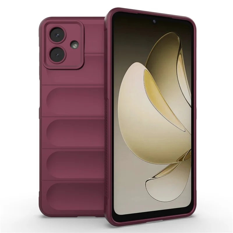 For Samsung Galaxy A07 5G / A07 4G Case Anti-Drop Soft TPU Rugged Phone Back Cover - Wine Red