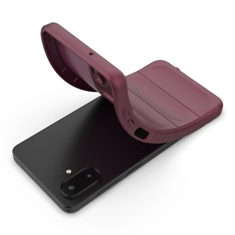 For Samsung Galaxy A07 5G / A07 4G Case Anti-Drop Soft TPU Rugged Phone Back Cover - Wine Red