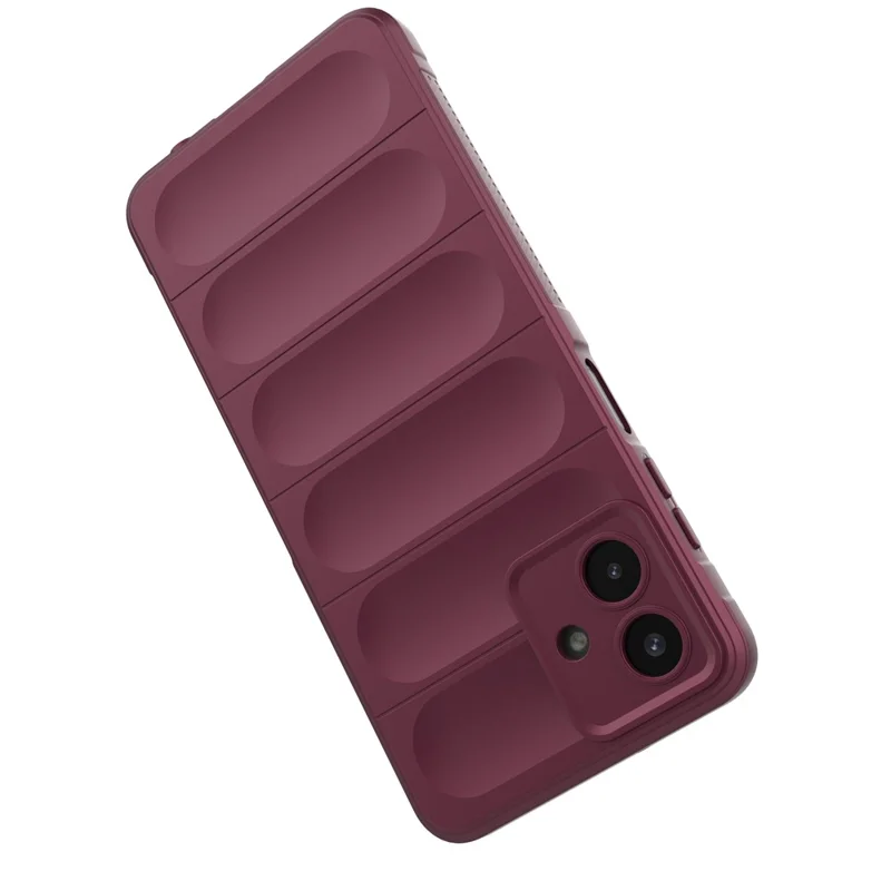 For Samsung Galaxy A07 5G / A07 4G Case Anti-Drop Soft TPU Rugged Phone Back Cover - Wine Red