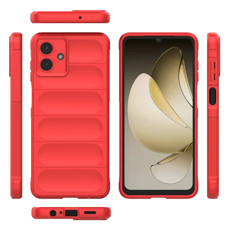 For Samsung Galaxy A07 5G / A07 4G Case Anti-Drop Soft TPU Rugged Phone Back Cover - Red