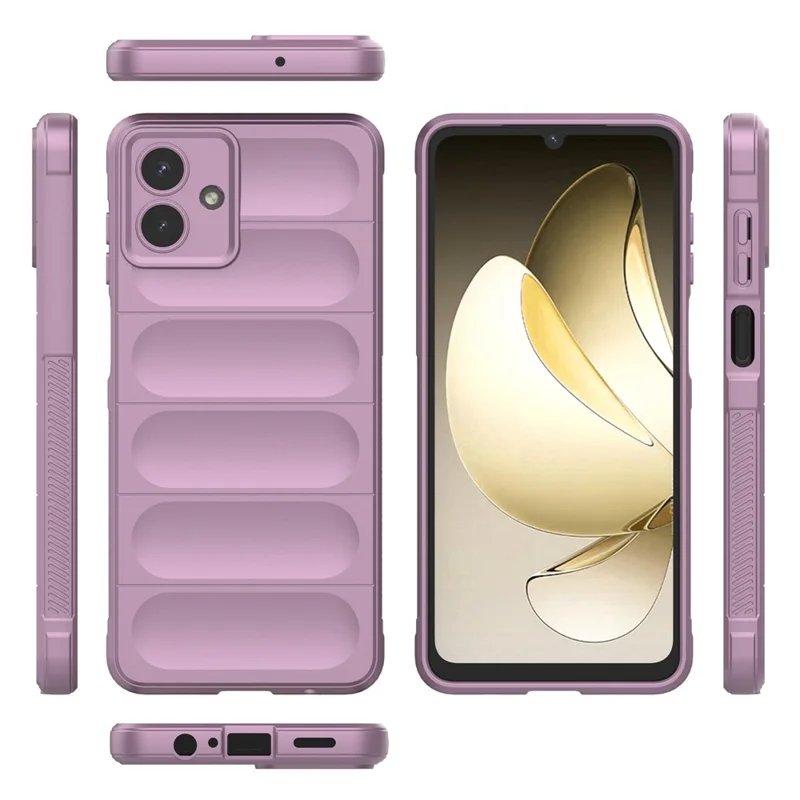 For Samsung Galaxy A07 5G / A07 4G Case Anti-Drop Soft TPU Rugged Phone Back Cover - Light Purple