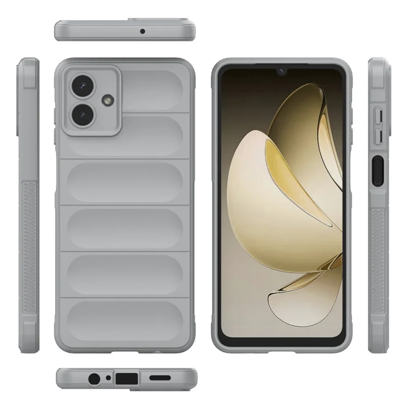 For Samsung Galaxy A07 5G / A07 4G Case Anti-Drop Soft TPU Rugged Phone Back Cover - Light Grey