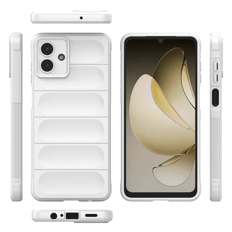 For Samsung Galaxy A07 5G / A07 4G Case Anti-Drop Soft TPU Rugged Phone Back Cover - White