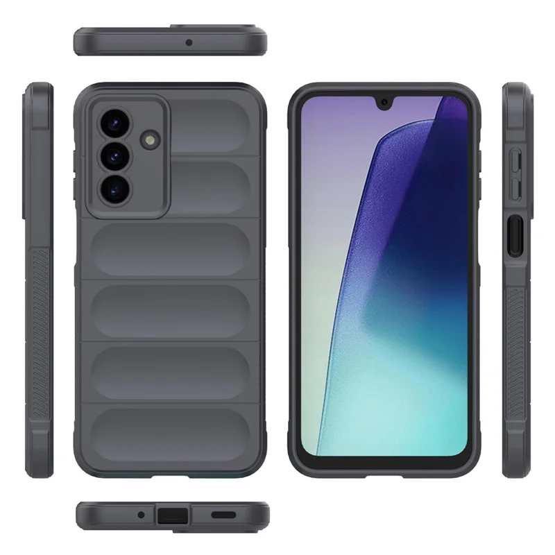 For Samsung Galaxy A17 5G / A17 4G Case Anti-Drop Soft TPU Rugged Phone Back Cover - Dark Grey