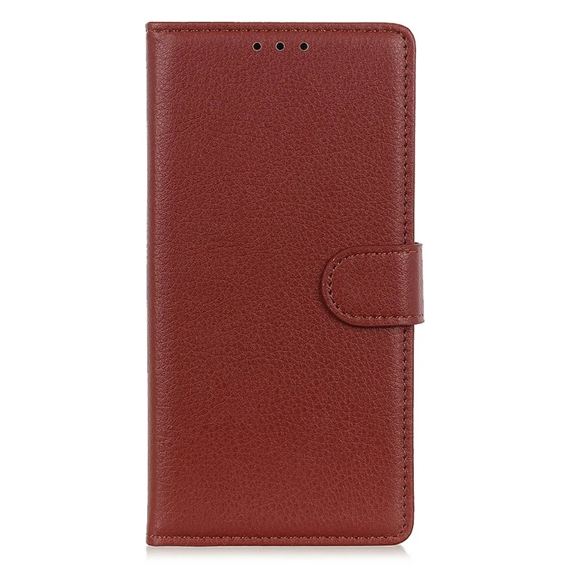 For Motorola Moto G86 5G Wallet Case PU Leather Phone Cover Litchi Texture - Brown