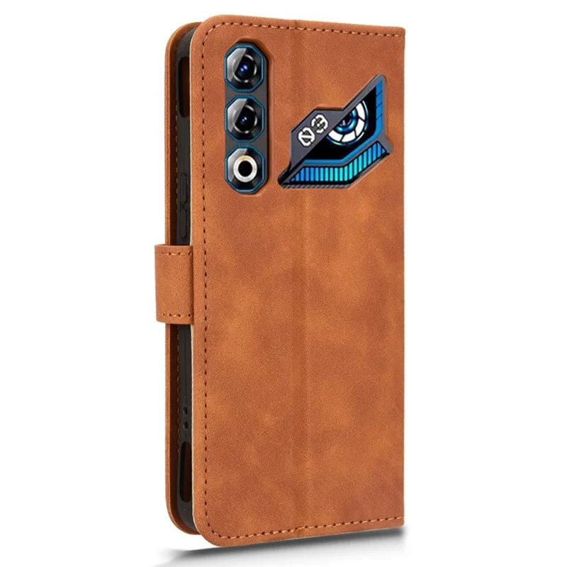 For ZTE nubia Neo 3 GT 5G Leather Case Skin Feel Anti Drop Wallet Flip Phone Cover - Brown
