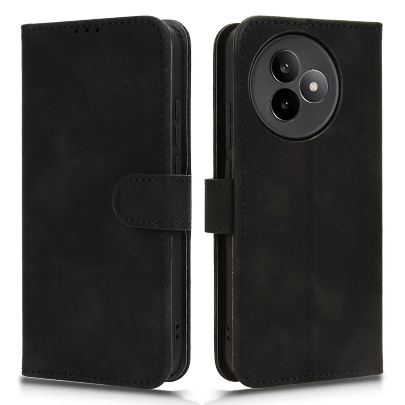 For Xiaomi Redmi K80 Ultra 5G Leather Case Skin Feel Anti Drop Wallet Flip Phone Cover - Black