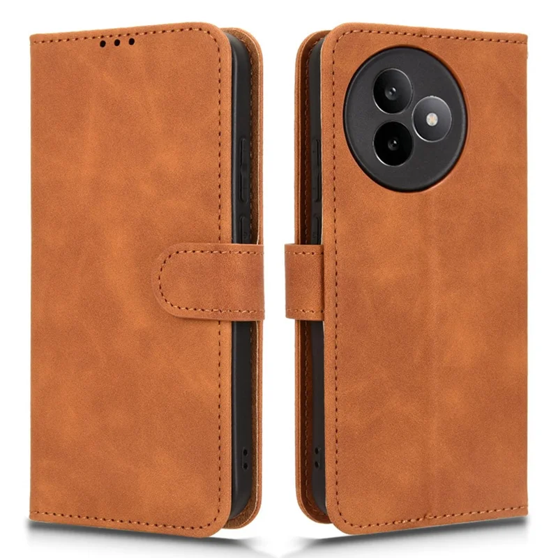 Funda tipo cartera de cuero para Xiaomi Redmi K80 Ultra 5G - Efecto piel, antigolpes, color marrón