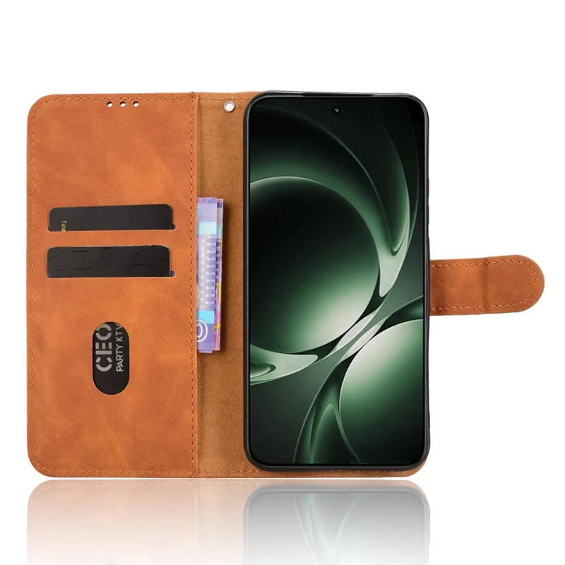 Funda tipo cartera de cuero para Xiaomi Redmi K80 Ultra 5G - Efecto piel, antigolpes, color marrón