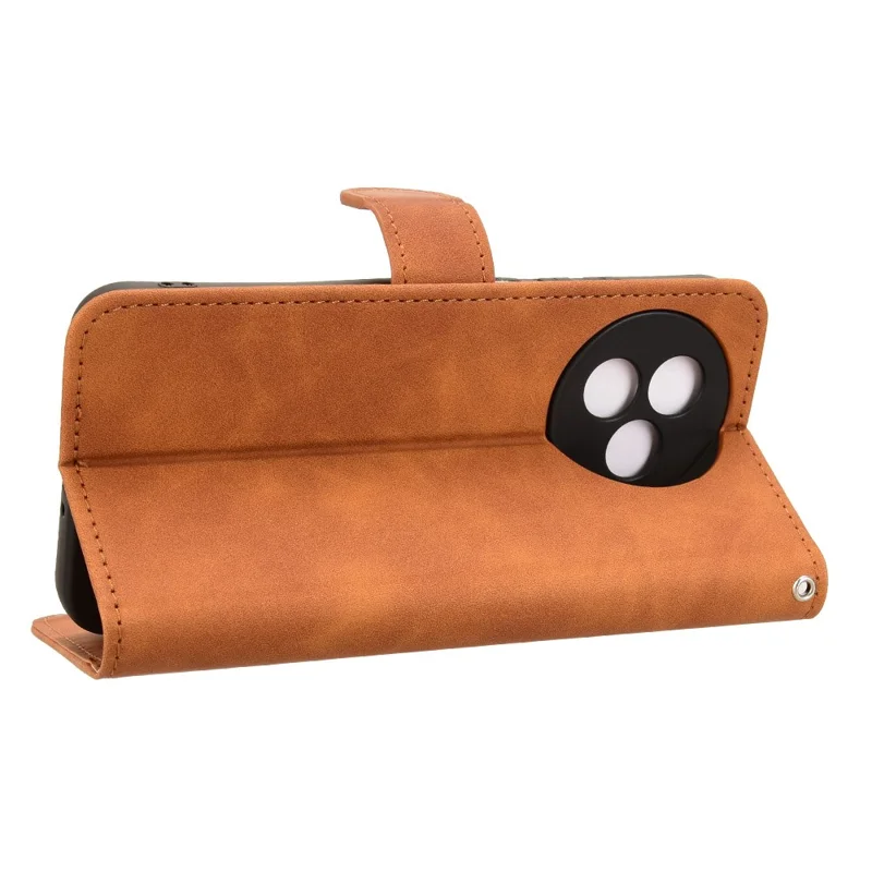 Funda tipo cartera de cuero para Xiaomi Redmi K80 Ultra 5G - Efecto piel, antigolpes, color marrón