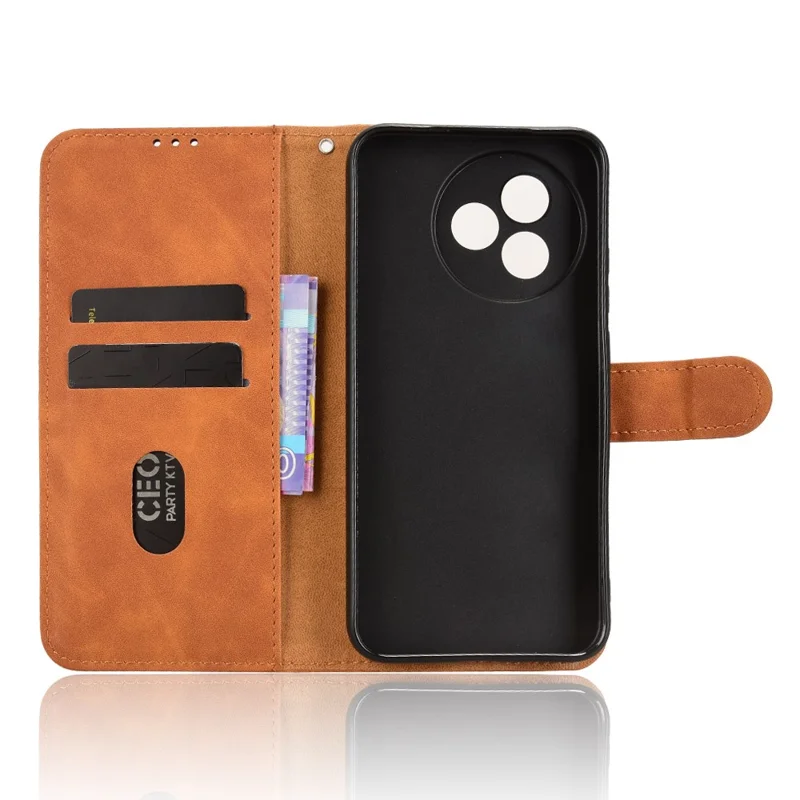 Funda tipo cartera de cuero para Xiaomi Redmi K80 Ultra 5G - Efecto piel, antigolpes, color marrón