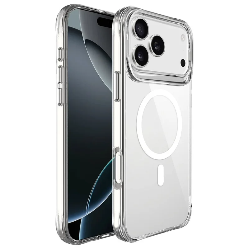 For iPhone 17 Pro Case Compatibel met MagSafe TPU + PC Doorzichtige Telefoonhoes
