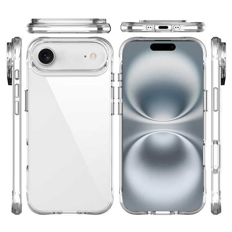 For iPhone 17 Air Case PC + TPU Dropproof Transparent Phone Cover