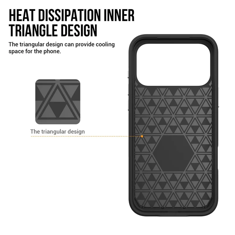 For iPhone 18 Pro Max / 17 Pro Max Case TPU + PC Four Corner Anti-Drop Phone Cover - Black