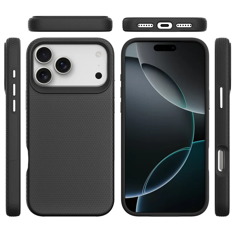 For iPhone 18 Pro Max / 17 Pro Max Case TPU + PC Four Corner Anti-Drop Phone Cover - Black