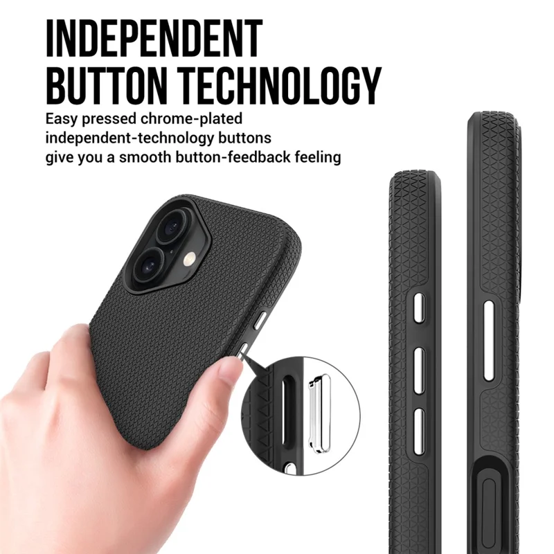 For iPhone 17 Case Compatible with MagSafe Protective TPU + PC Phone Cover - Black