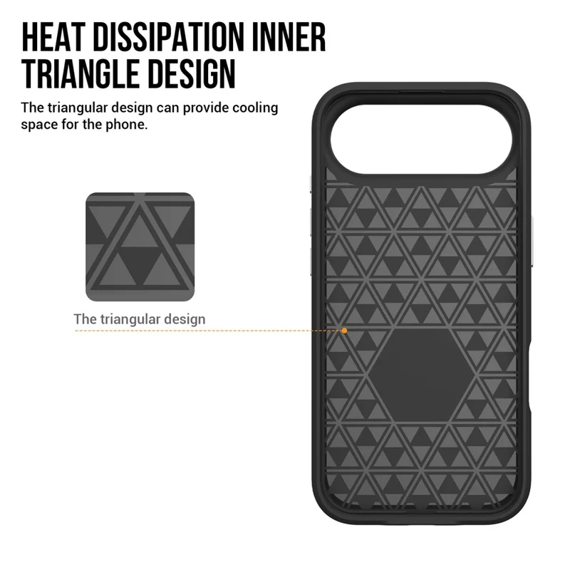 For iPhone Air Case Compatible with MagSafe Protective TPU + PC Phone Cover - Black