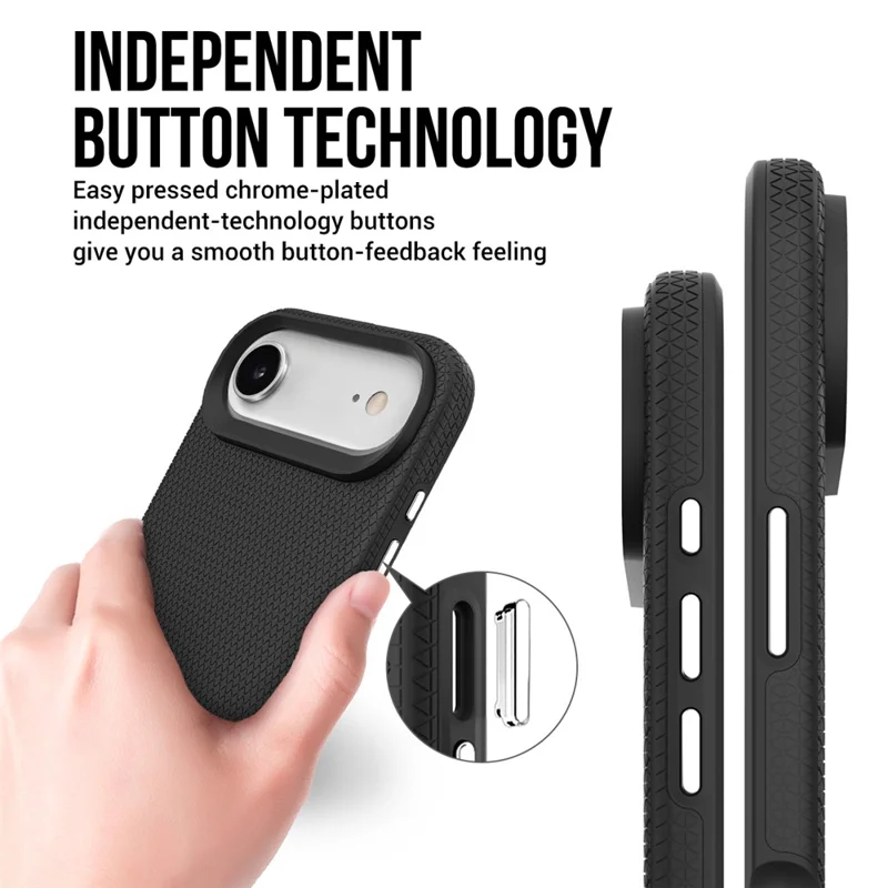 For iPhone Air Case Compatible with MagSafe Protective TPU + PC Phone Cover - Black