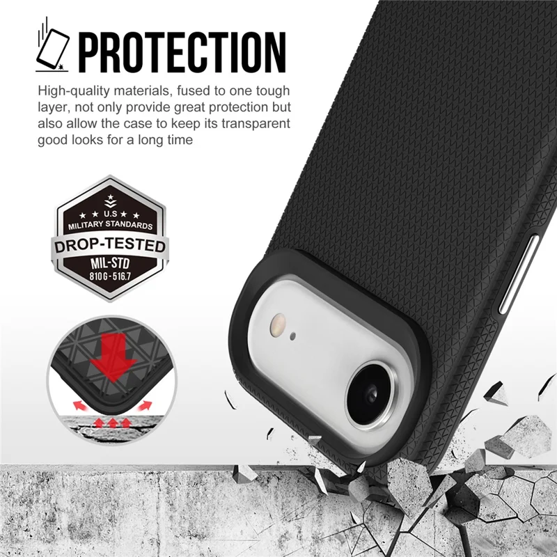 For iPhone Air Case Compatible with MagSafe Protective TPU + PC Phone Cover - Black