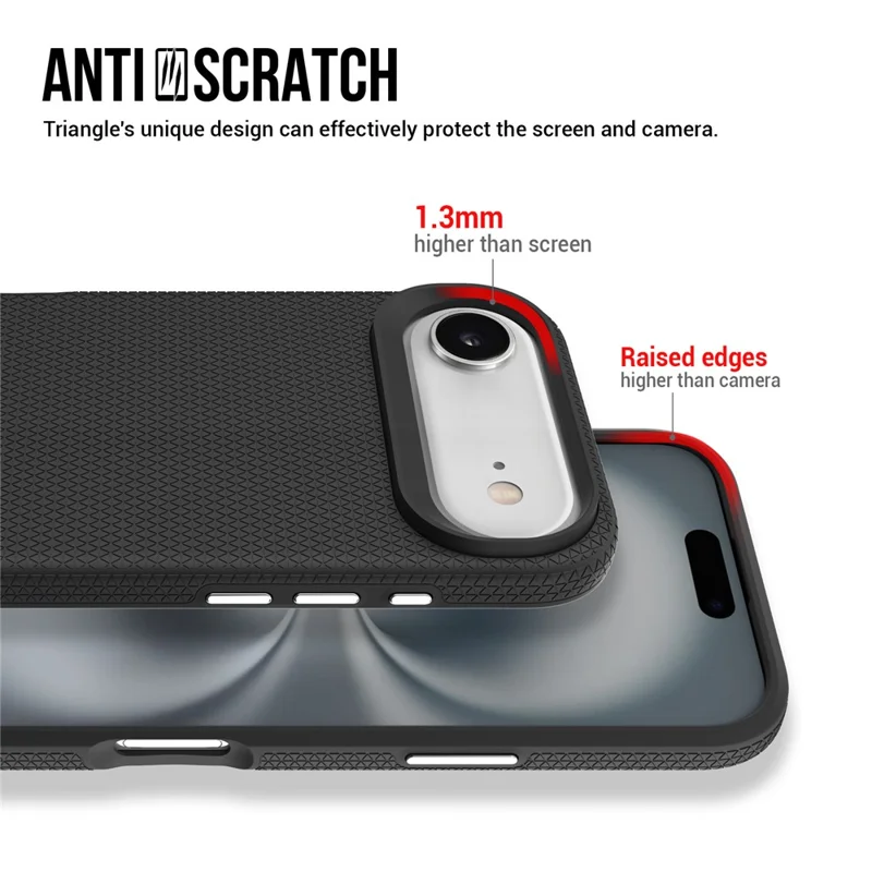 For iPhone Air Case Compatible with MagSafe Protective TPU + PC Phone Cover - Black