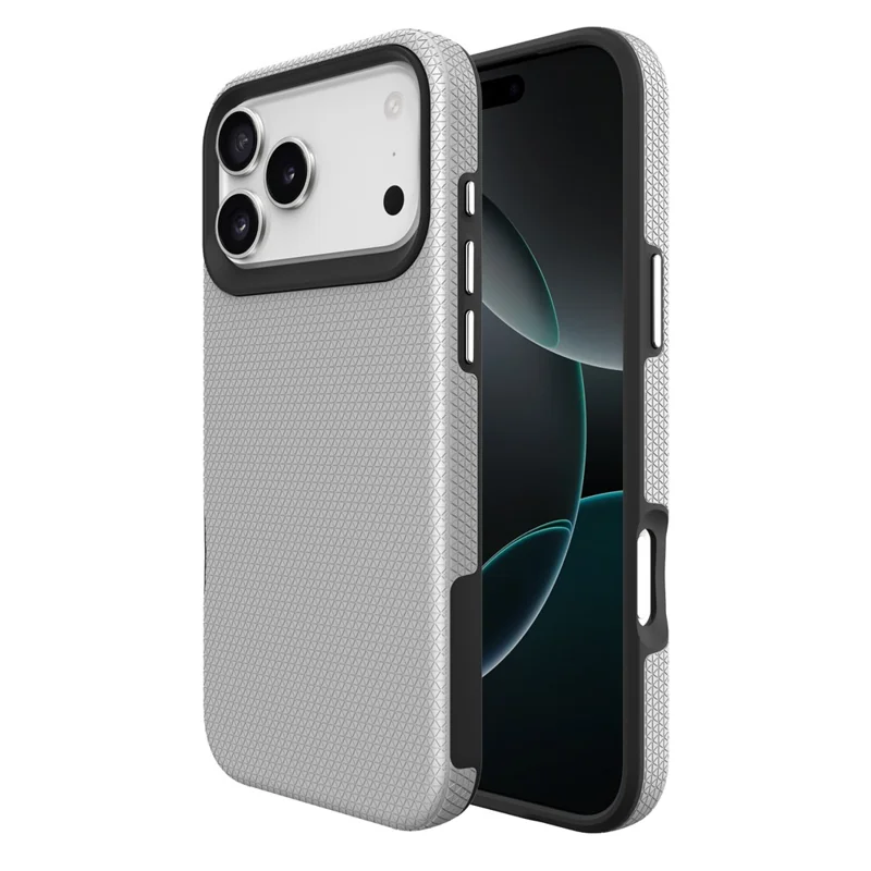 Étui pour iPhone 17 Pro Compatible avec MagSafe Coque de protection en TPU + PC - Argent