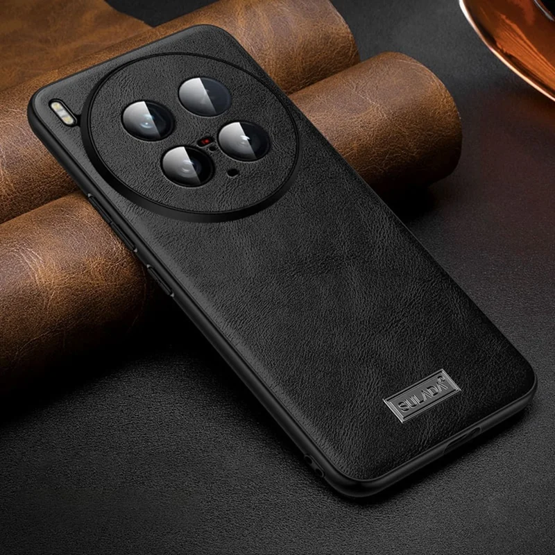 SULADA für vivo X200 Ultra 5G Hülle aus PU-Leder + TPU + PC Rückseite Handyhülle - Schwarz
