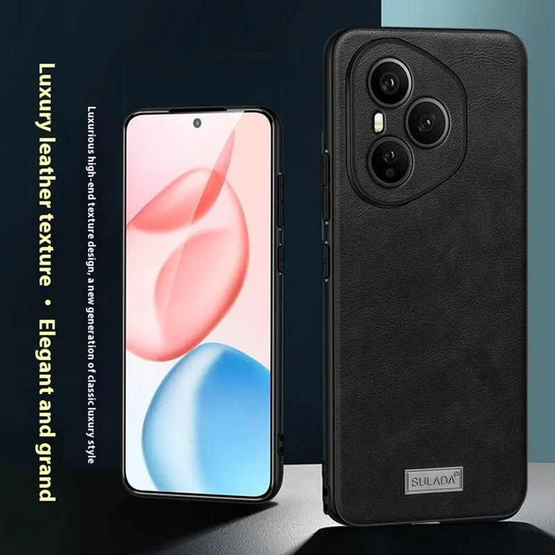 SULADA per Honor 400 Pro 5G (Globale) Cover in Pelle PU + TPU + PC Posteriore per Telefono - Nero