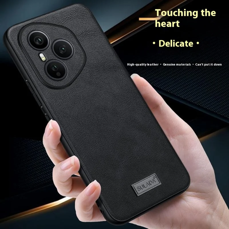 SULADA per Honor 400 Pro 5G (Globale) Cover in Pelle PU + TPU + PC Posteriore per Telefono - Nero