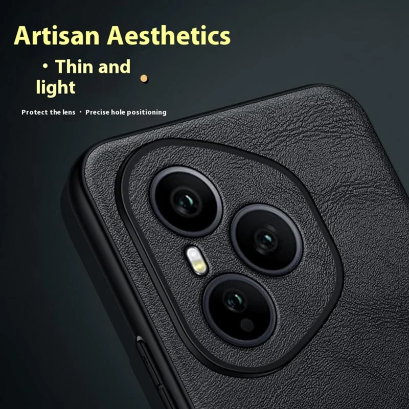 SULADA per Honor 400 Pro 5G (Globale) Cover in Pelle PU + TPU + PC Posteriore per Telefono - Nero